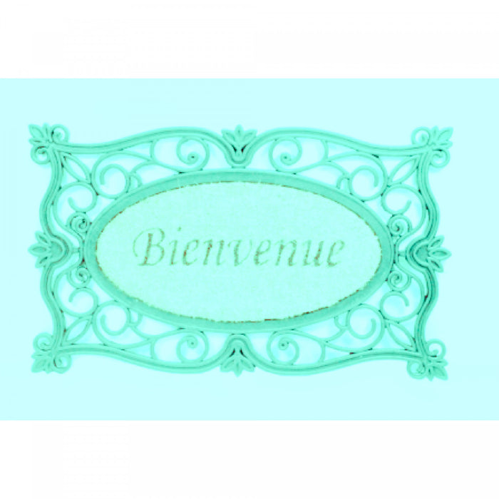 Victorian Bienvenue Rubber & Brush Floormat