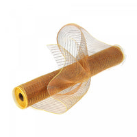 Mesh Ribbon Gold with Gold Stripes 21