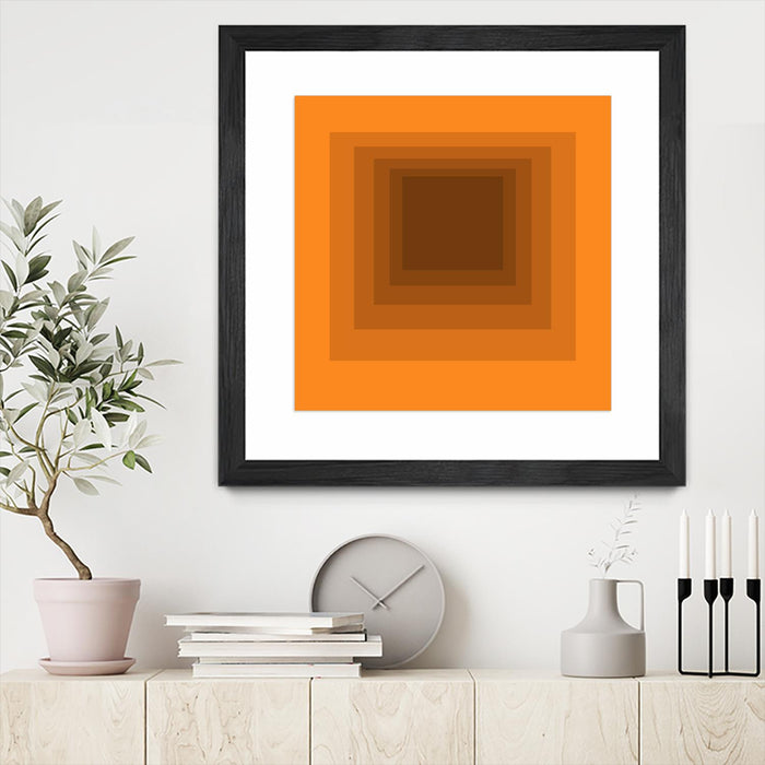 \"After Josef F\" Matted and Framed Black 30x30 Wall Art