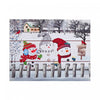 Wooden Triple Snowman Family Plaque