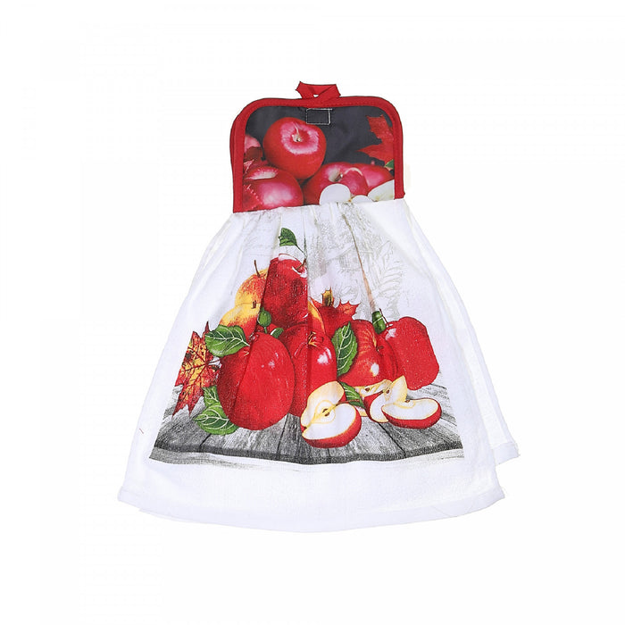Tie Hand Towel Fresh Apples - Set of 2