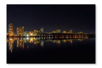 Picturesque Dark Cityscape 16x24 Wall Art Frame And Fabric Panel