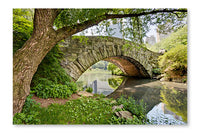 Bridge In Central Park 28x42 Wall Art Frame And Fabric Panel