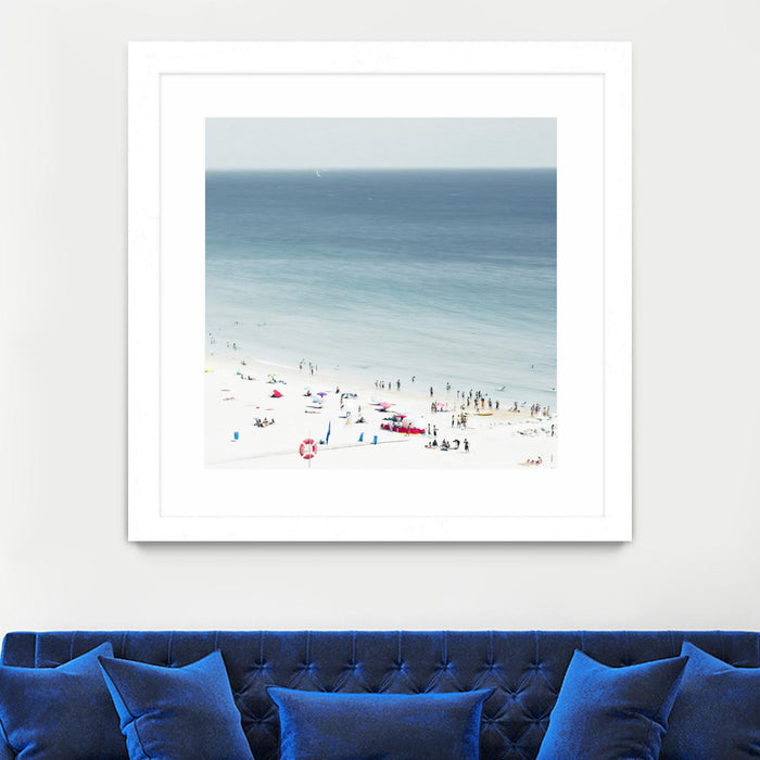\"Sesimbra Ii\" Matted and Framed White 30x30 Wall Art