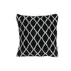 Ribbed Diamond Cushion Black - Set of 2