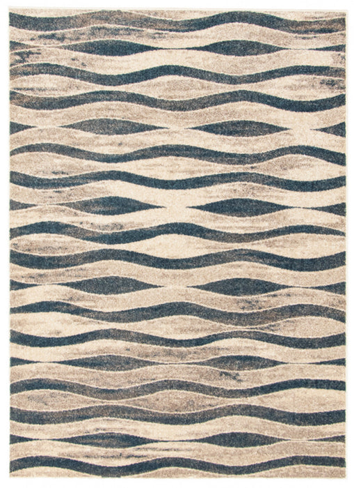 Arusha Ivory / Blue 6'7\" x 9'6\" Area Rug