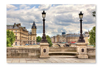 Paris Cityscape 16x24 Wall Art Frame And Fabric Panel