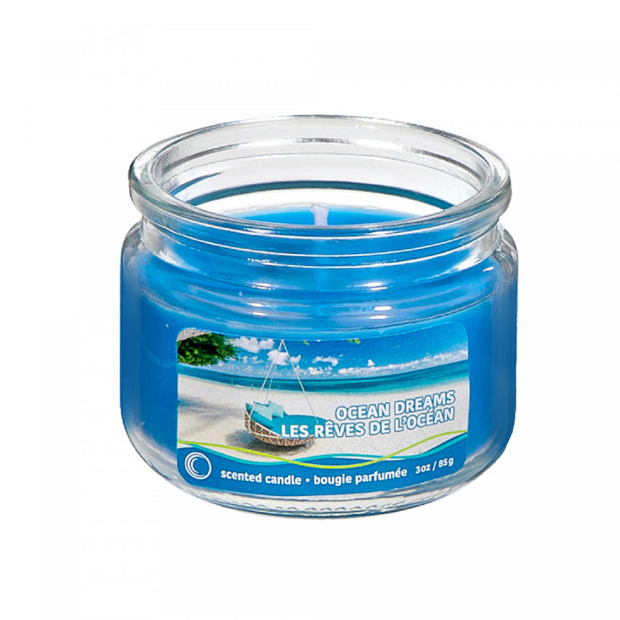 3 Oz Scented Glass Jar with Lid Ocean Dreams - Set of 2 Candle