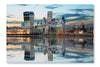 London Skylines At Dusk 16x24 Wall Art Frame And Fabric Panel