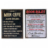 Iron Wall Art Room Rules/man Cave - Set of 2 Wall Decor