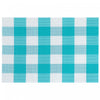 Vinyl Placemat Plaid Teal - Set of 12
