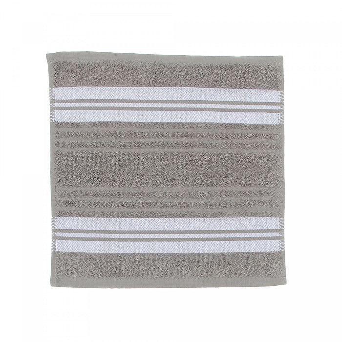 Deluxe Wash Cloth 12 x 12 Light Grey - Set of 6 Towels