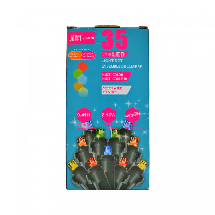 35 Lt 5mm LED Indoor/outdoor Light Set Multi Bulbs - Set of 2 Christmas Lights