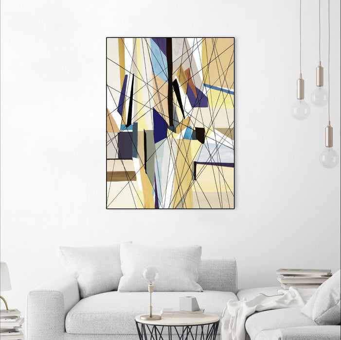 \"Seacruise\" Canvas Framed Black 18x24 Wall Art