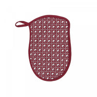 Silicon Print Potholder Geo Red - Set of 4