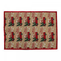 Red Truck with Tree Print Polyester Placemat - Set of 12