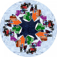 Polyester Digital Print Tablecloth Santa's Helpers