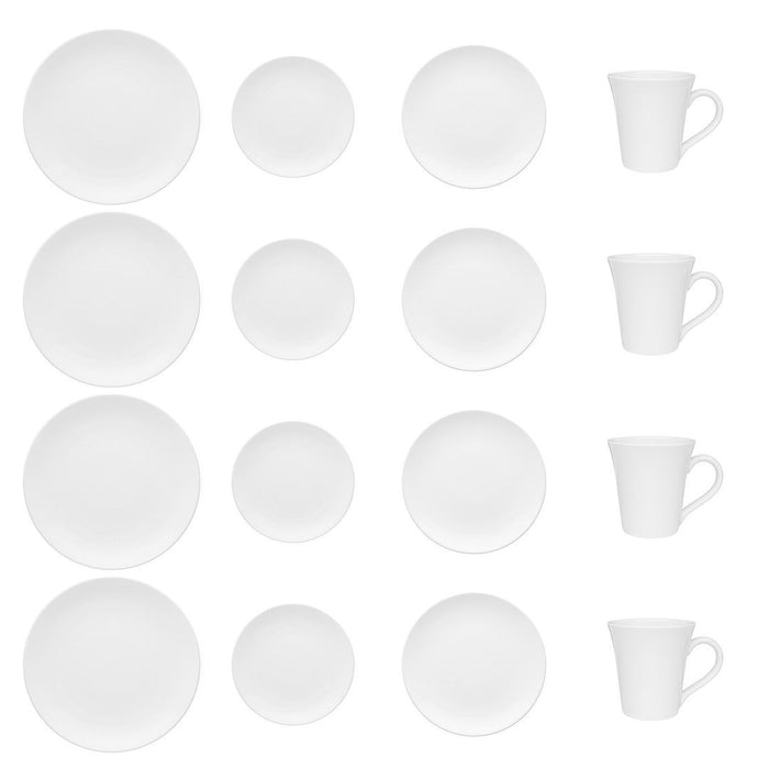 Coup 16-Piece Dinnerware Set - White