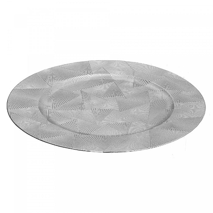 Charger Plate Trinity Silver 13\" - Set of 6 Dinnerware