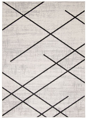 Damali Ivory/Black Machine Washable Area Rug - 3'0