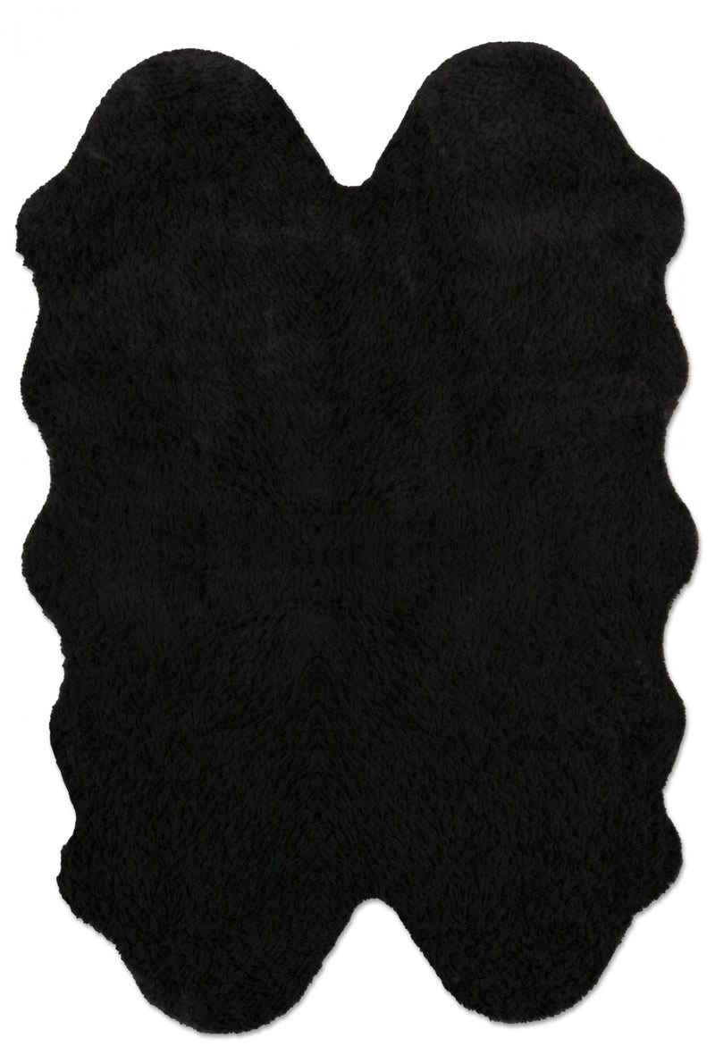 Farley Plush Black Area Rug - 4' x 6'