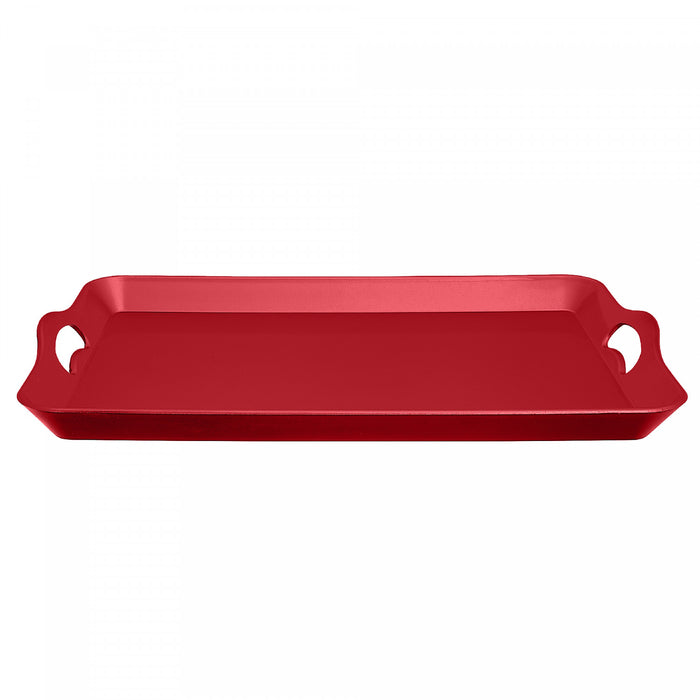 Rect. Serving Tray with Handle Red