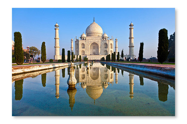 Taj Mahal In India 16x24 Wall Art Frame And Fabric Panel