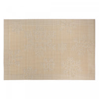 Vinyl Placemat Snowflakes Gold - Set of 12