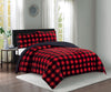 Buffalo Check 3-Piece King Comforter Set - Black/Red