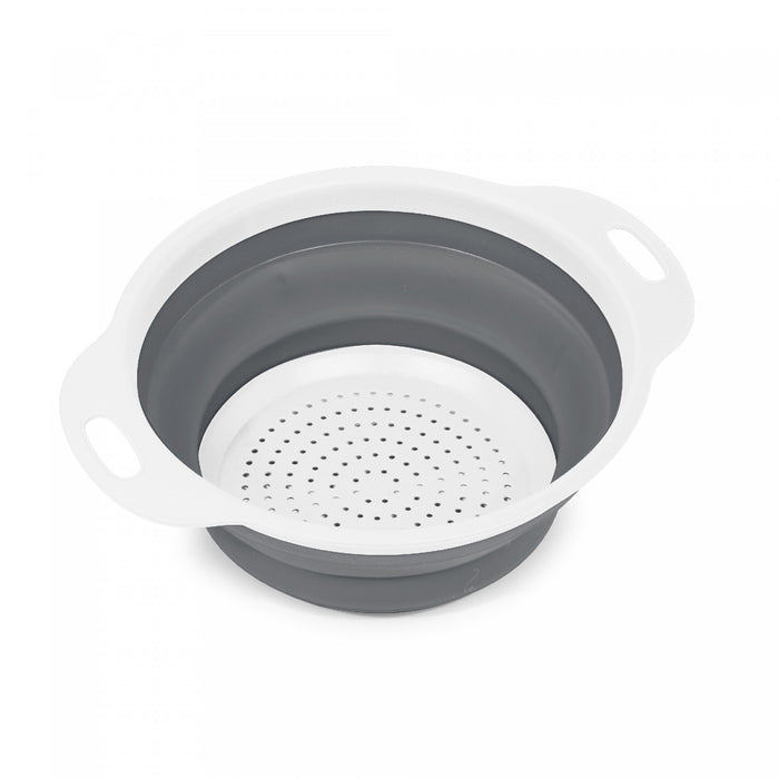 Collapsible Colander Large White/Grey - Set of 2 Cookware