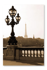 Lamp Post On The Bridge In Paris 24x36 Wall Art Frame And Fabric Panel