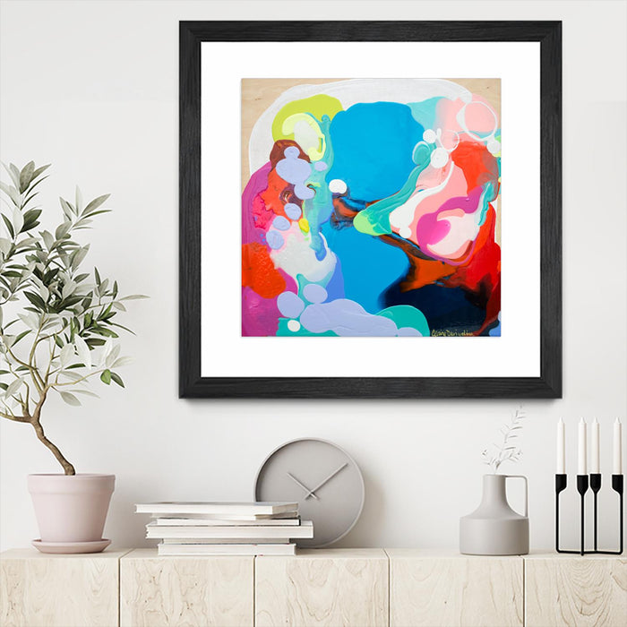 \"Traveling Back In Time\" Matted and Framed Black 30x30 Wall Art