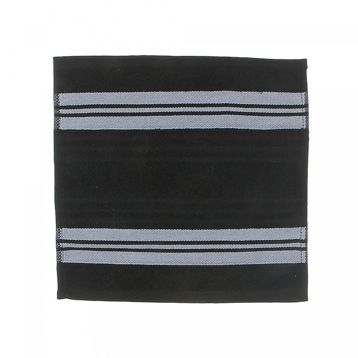 Deluxe Wash Cloth 12 x 12 Black - Set of 6 Towels