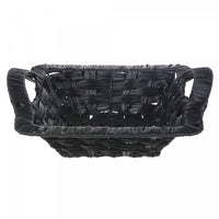 Black Weave Basket with Handle Square 13 x 11 - Set of 2 Storage
