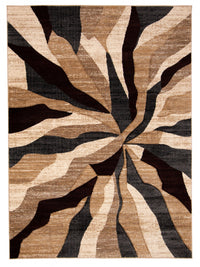 Mayoree Brown, Beige & Black Area Rug - 6'7