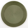 Vinyl Round Placemat with Border Green - Set of 12