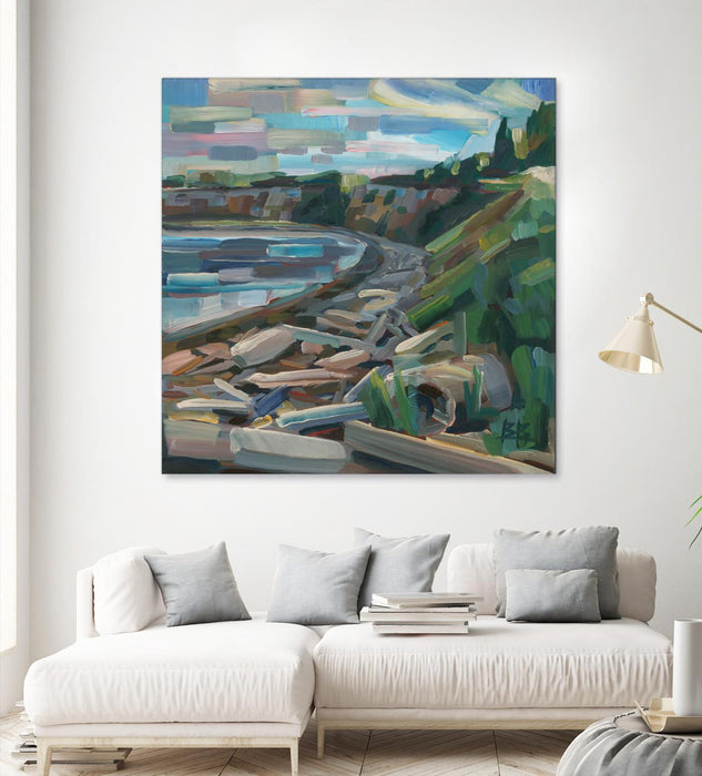 \"Early Morning On The Beach\" Giant Art 54x54 Wall Art