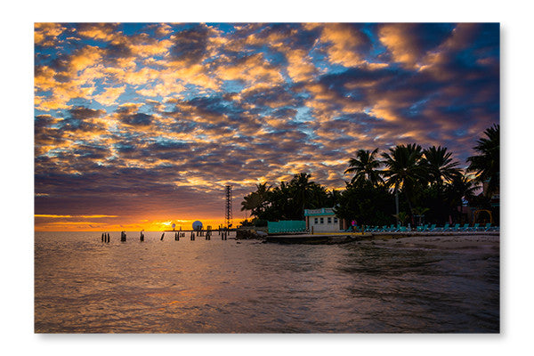 Sunset Over The Gulf Of Mexico 24x36 Wall Art Frame And Fabric Panel