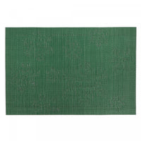 Vinyl Placemat Snowflakes Green - Set of 12