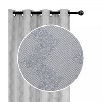 Jacquard Panel Chevron Silver 84