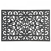 Black Rubber Grill Mat 23 x 36 Circle Floormat