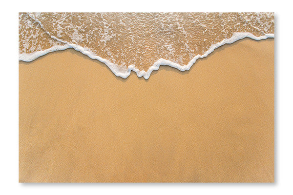 Wave On Sand Beach 24x36 Wall Art Frame And Fabric Panel
