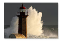 Storm In The Lighthouse 16x24 Wall Art Frame And Fabric Panel