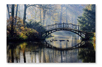 Autumn Old Bridge 16x24 Wall Art Frame And Fabric Panel