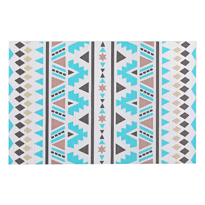 Vinyl Placemat Bohemian Aqua - Set of 12