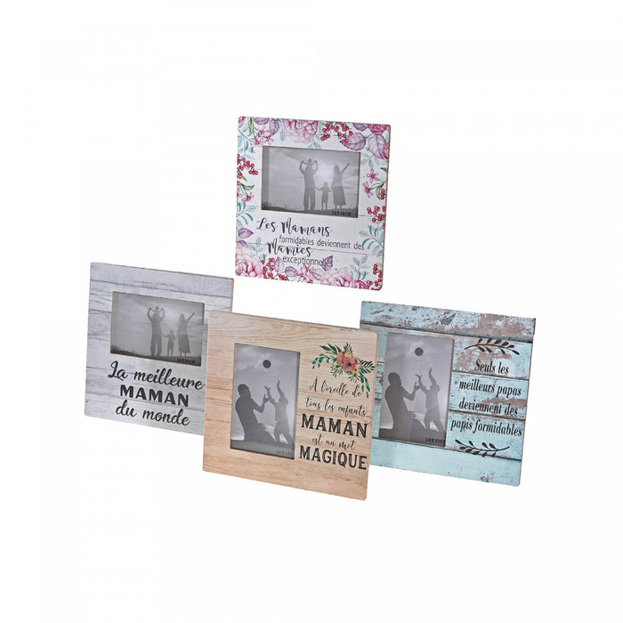 Wooden 4 x 6 Picture Frame Pour Lui/Elle - Set of 4