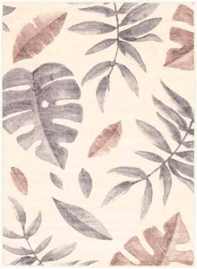 Palta Cream-Rose Area Rug - 3'11" x 5'7"