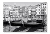 View Of The Grand Canal In The Rialto Bridge 28x42 Wall Art Frame And Fabric Panel
