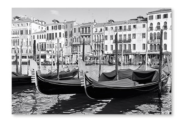 View Of The Grand Canal In The Rialto Bridge 28x42 Wall Art Frame And Fabric Panel