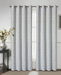 Knightly 3D Jacquard Grommet Pair of Grey Panels - 52x95